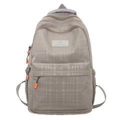 Large Capacity Plaid Backpack for Students