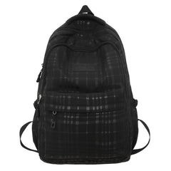 Large Capacity Plaid Backpack for Students
