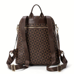 3pcs Women's Backpack Crossbody Handbag Wallet Set Argyle Backpack