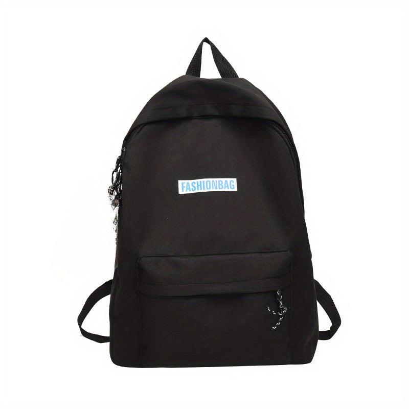 Casual Solid Backpack Preppy Students Schoolbag Outdoor Travel Bag