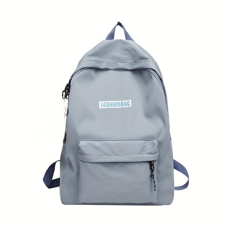 Casual Solid Backpack Preppy Students Schoolbag Outdoor Travel Bag