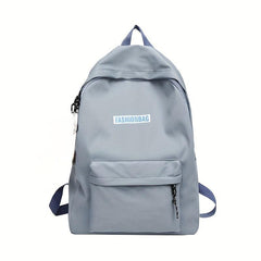 Casual Solid Backpack Preppy Students Schoolbag Outdoor Travel Bag