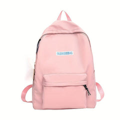 Casual Solid Backpack Preppy Students Schoolbag Outdoor Travel Bag