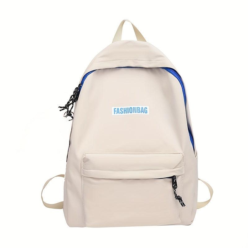 Casual Solid Backpack Preppy Students Schoolbag Outdoor Travel Bag