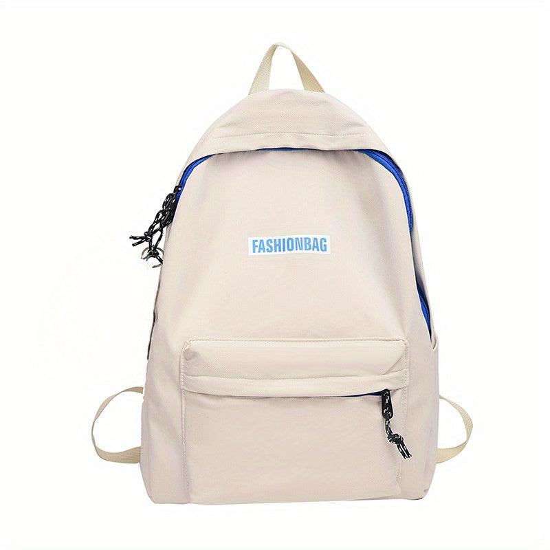 Casual Solid Backpack Preppy Students Schoolbag Outdoor Travel Bag
