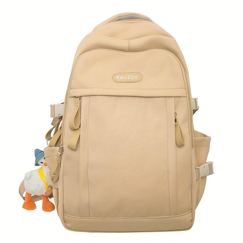 Large Capacity Solid Backpacks for Men and Women, Fashionable and Casual Style
