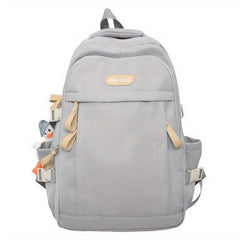 Large Capacity Solid Backpacks for Men and Women, Fashionable and Casual Style