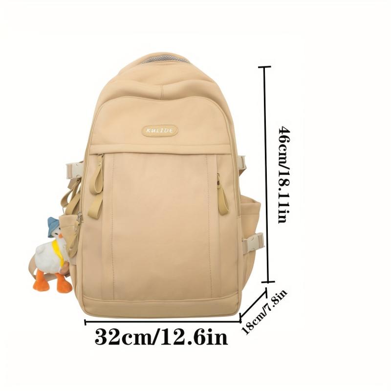 Large Capacity Solid Backpacks for Men and Women, Fashionable and Casual Style