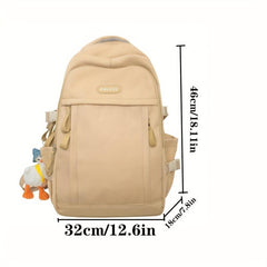 Large Capacity Solid Backpacks for Men and Women, Fashionable and Casual Style