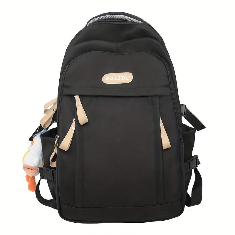 Large Capacity Solid Backpacks for Men and Women, Fashionable and Casual Style
