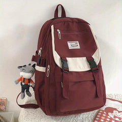 Harajuku Style Schoolbag for Men and Women, Large Capacity