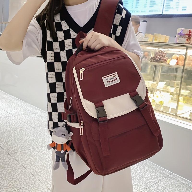 Harajuku Style Schoolbag for Men and Women, Large Capacity