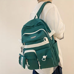 1pc Pocket Backpack With Coin Purse Casual Students Schoolbag Travel Bag