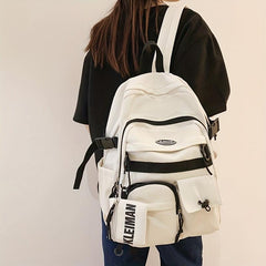 1pc Pocket Backpack With Coin Purse Casual Students Schoolbag Travel Bag
