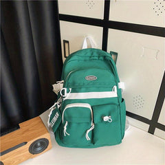 1pc Pocket Backpack With Coin Purse Casual Students Schoolbag Travel Bag