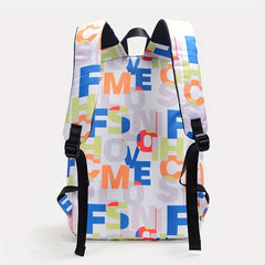 Letter Pattern Large Capacity Travel Laptop Backpack