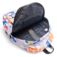 Letter Pattern Large Capacity Travel Laptop Backpack