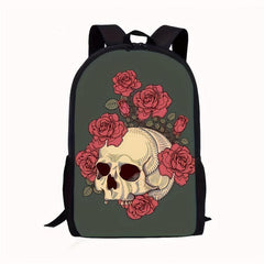 Personality Skull Rock Backpack For School Halloween Backpack