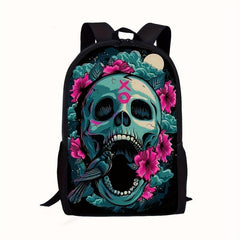 Personality Skull Rock Backpack For School Halloween Backpack