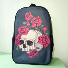 Personality Skull Rock Backpack For School Halloween Backpack