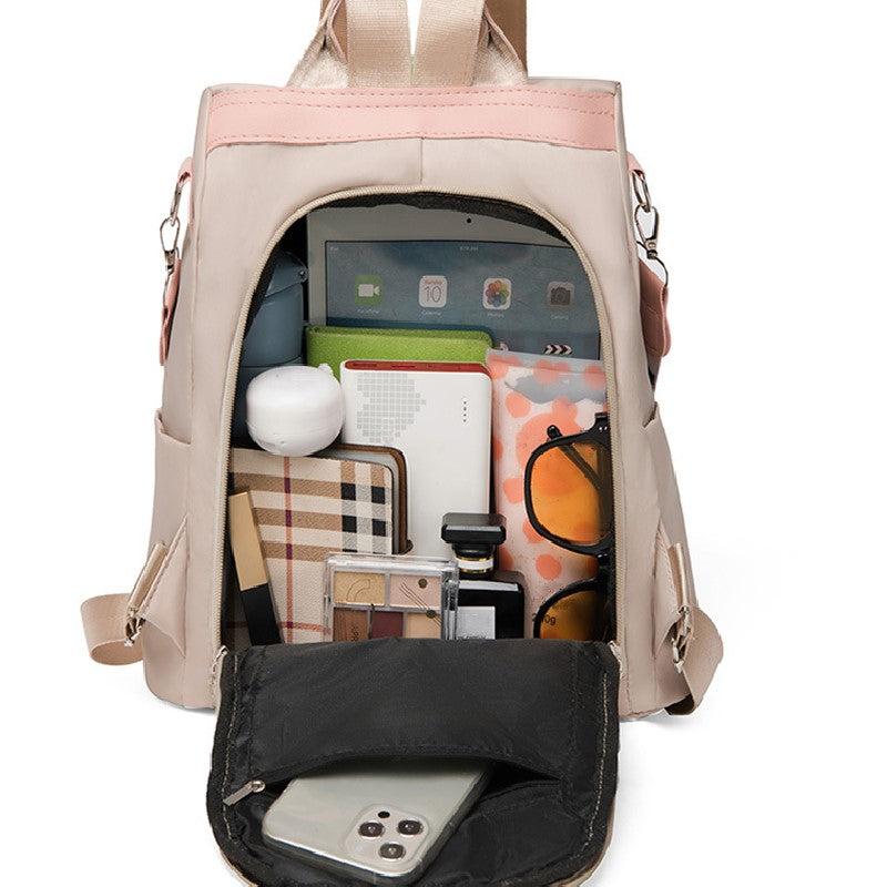 3D Embroidery Backpack For Women Splashproof Outdoor Travel Bag