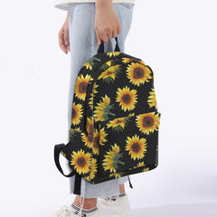 Sun Flower Pattern Backpack Women's Campus School Bag Large Capacity