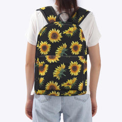Sun Flower Pattern Backpack Women's Campus School Bag Large Capacity