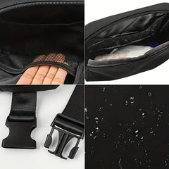 Nylon Sports Fanny Pack Waist Bag Zipper Solid Outdoor