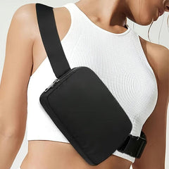 Nylon Sports Fanny Pack Waist Bag Zipper Solid Outdoor