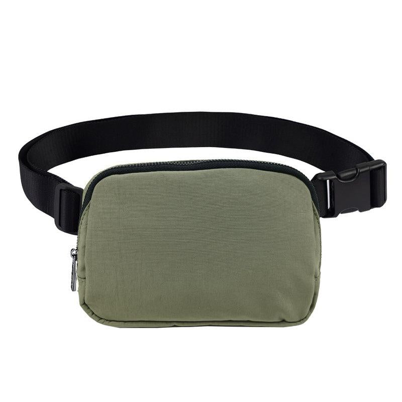 Nylon Sports Fanny Pack Waist Bag Zipper Solid Outdoor