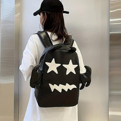 Funny Ghost Shape Backpack Hip Hop Street Style Student Backpack