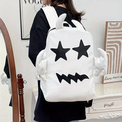 Funny Ghost Shape Backpack Hip Hop Street Style Student Backpack
