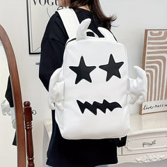 Funny Ghost Shape Backpack Hip Hop Street Style Student Backpack
