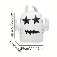 Funny Ghost Shape Backpack Hip Hop Street Style Student Backpack
