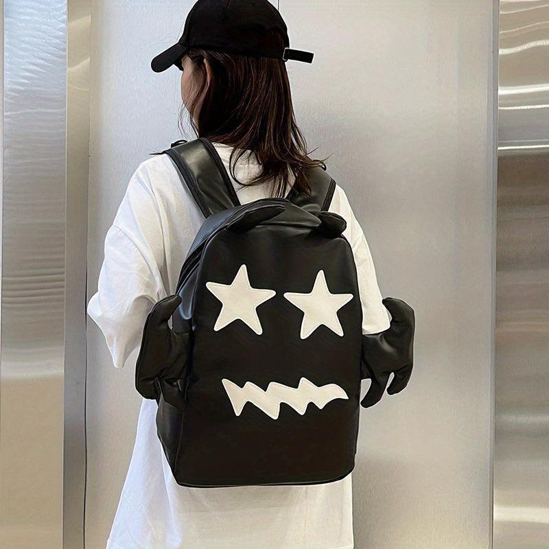 Funny Ghost Shape Backpack Hip Hop Street Style Student Backpack