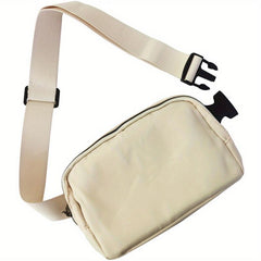 Waterproof Belt Bag Solid Zipper Fanny Pack Crossbody Chest Purse