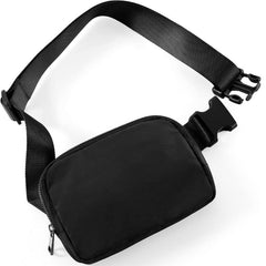 Waterproof Belt Bag Solid Zipper Fanny Pack Crossbody Chest Purse