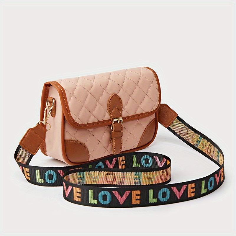 Quilted Crossbody Bag Textured Flap Bag Shoulder Bag