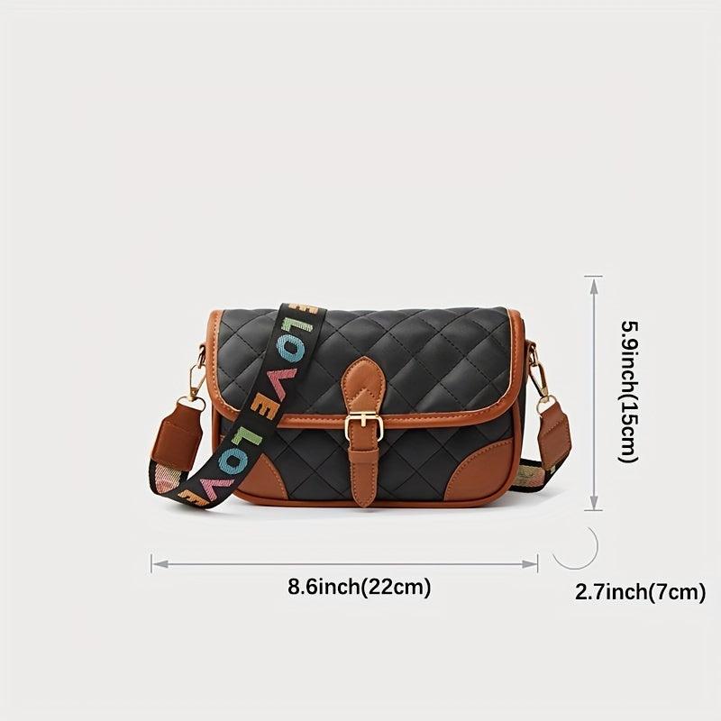 Quilted Crossbody Bag Textured Flap Bag Shoulder Bag