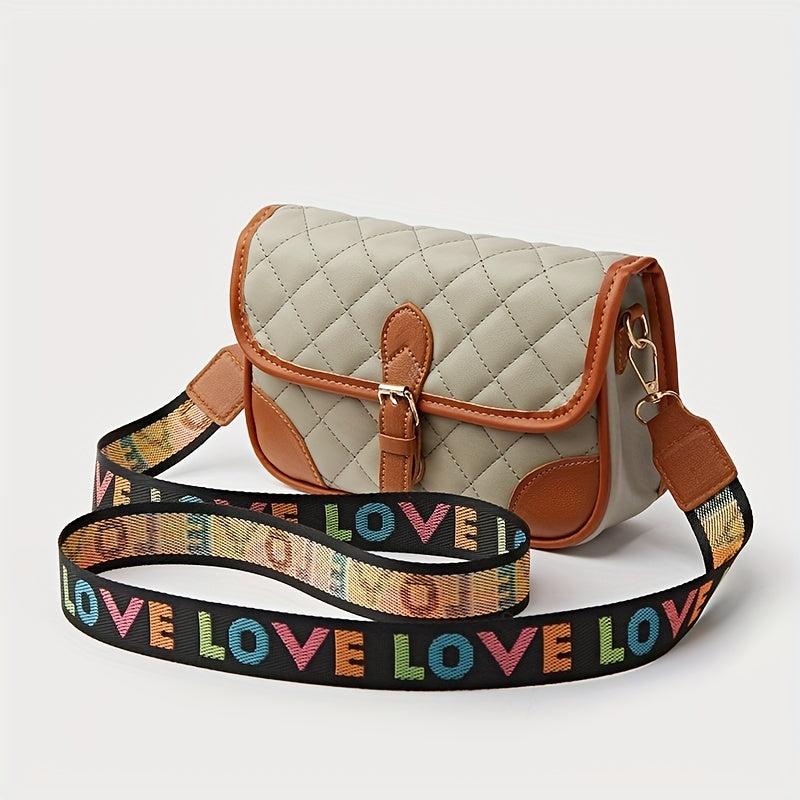 Quilted Crossbody Bag Textured Flap Bag Shoulder Bag
