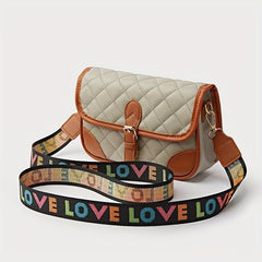 Quilted Crossbody Bag Textured Flap Bag Shoulder Bag