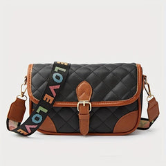 Quilted Crossbody Bag Textured Flap Bag Shoulder Bag