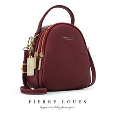 Solid Color Crossbody Bag with Large Capacity for Women