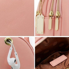 Solid Color Crossbody Bag with Large Capacity for Women