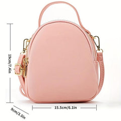 Solid Color Crossbody Bag with Large Capacity for Women