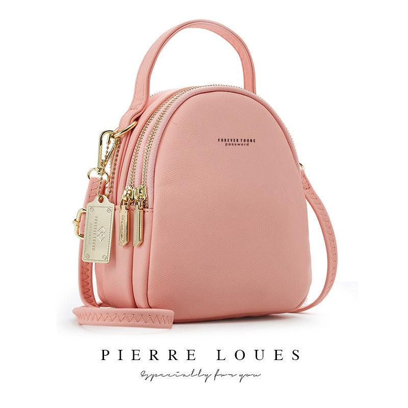 Solid Color Crossbody Bag with Large Capacity for Women