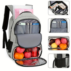 Large Picnic Backpack with Insulated Cooler and USB Port