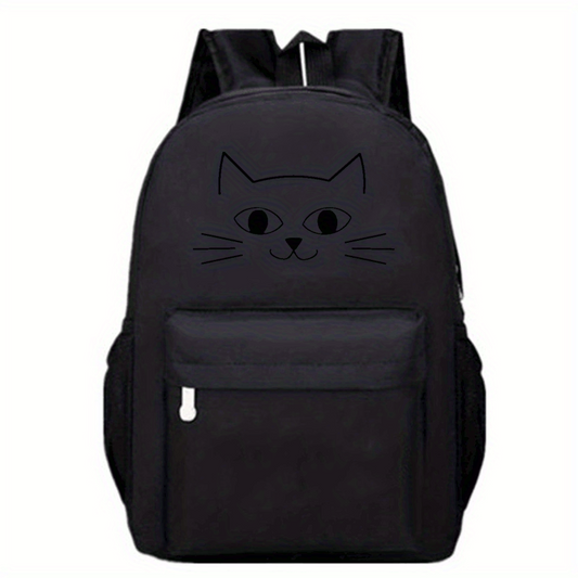 Women's Kitten Pattern Laptop Backpack 18x11in Travel Bag