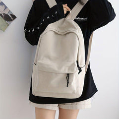 Canvas Backpack High Capacity Schoolbag For Women Men Frog Design