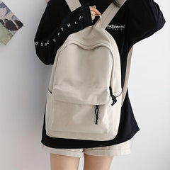 Canvas Backpack High Capacity Schoolbag For Women Men Frog Design